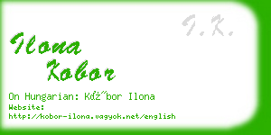 ilona kobor business card